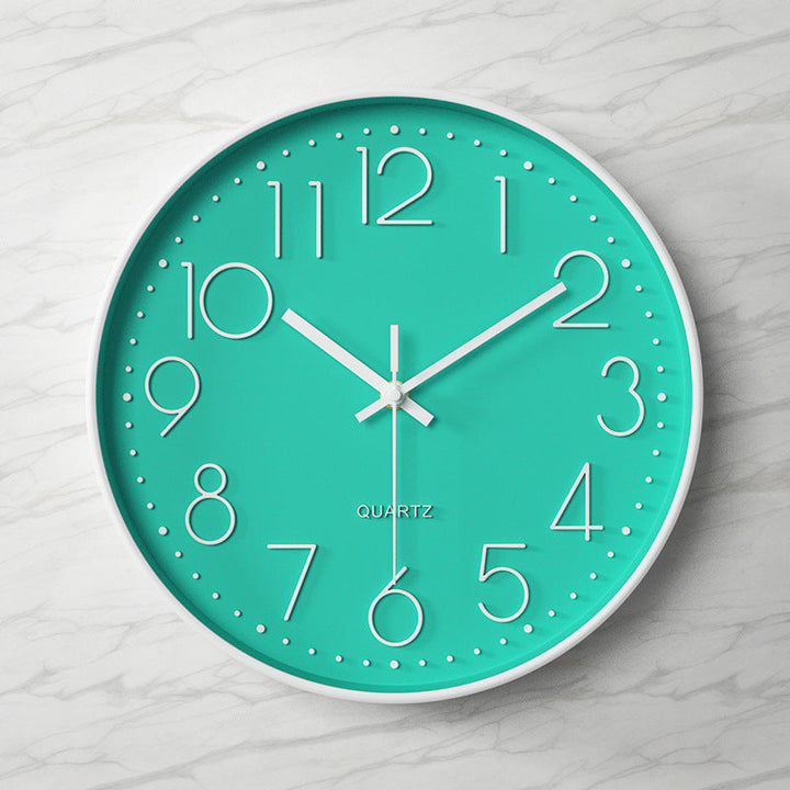 Elegant, Silent Wall Clock with Raised Numbers