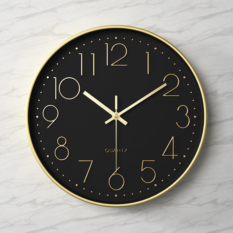 Elegant, Silent Wall Clock with Raised Numbers