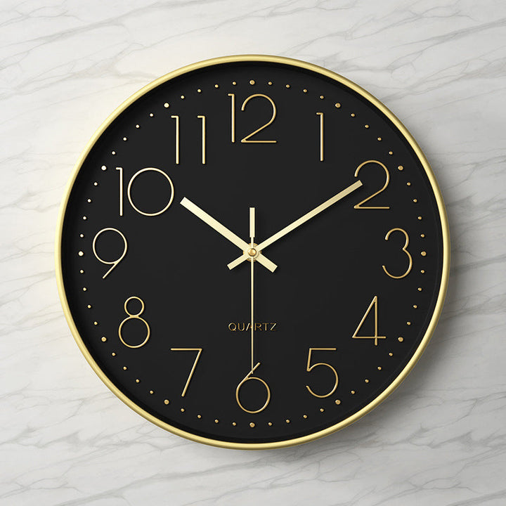 Elegant, Silent Wall Clock with Raised Numbers