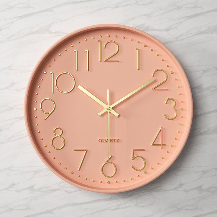 Elegant, Silent Wall Clock with Raised Numbers