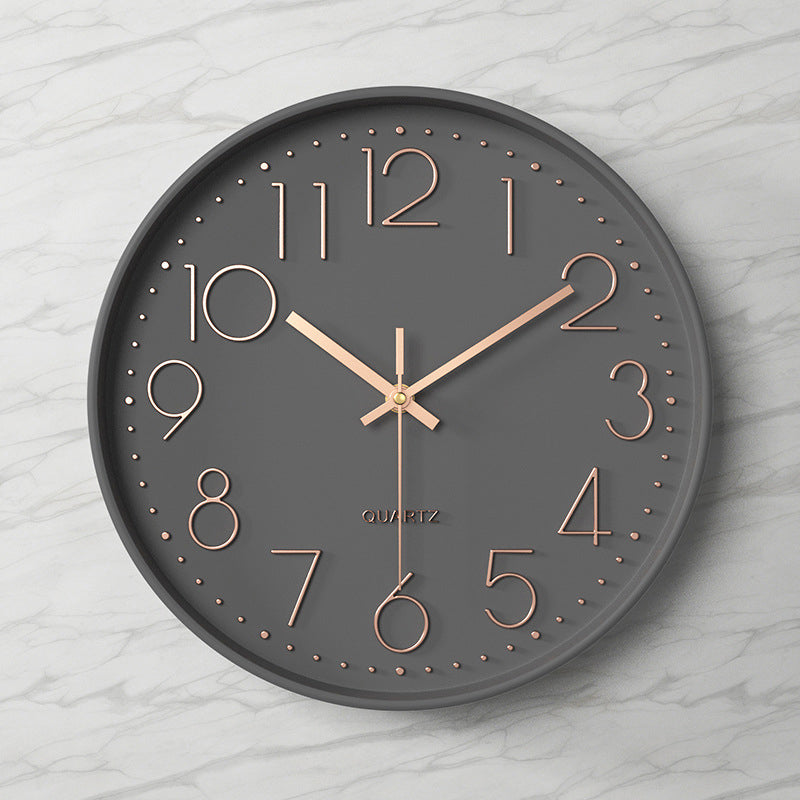 Elegant, Silent Wall Clock with Raised Numbers