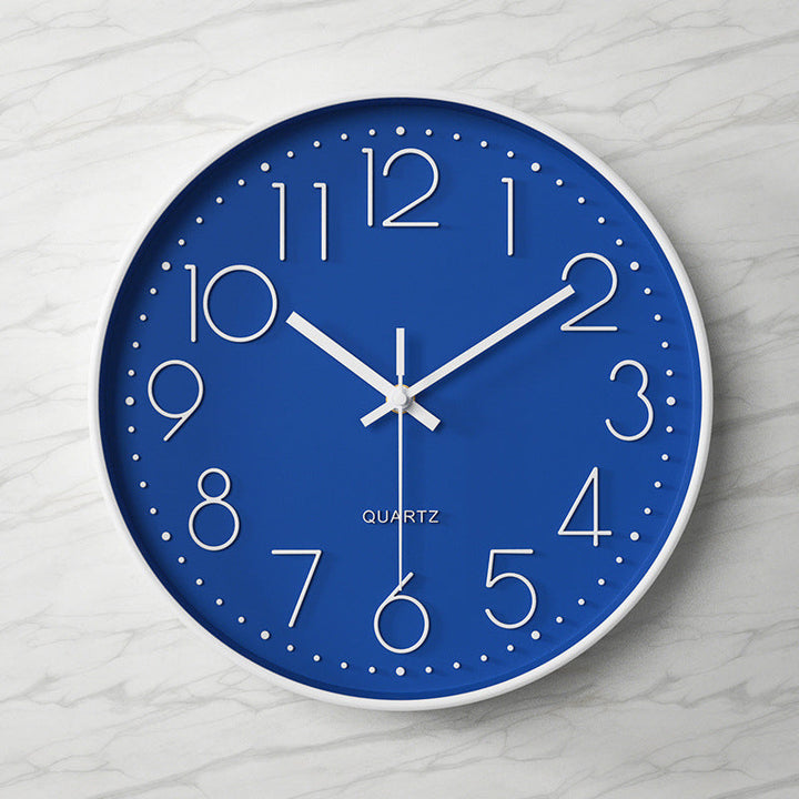 Elegant, Silent Wall Clock with Raised Numbers