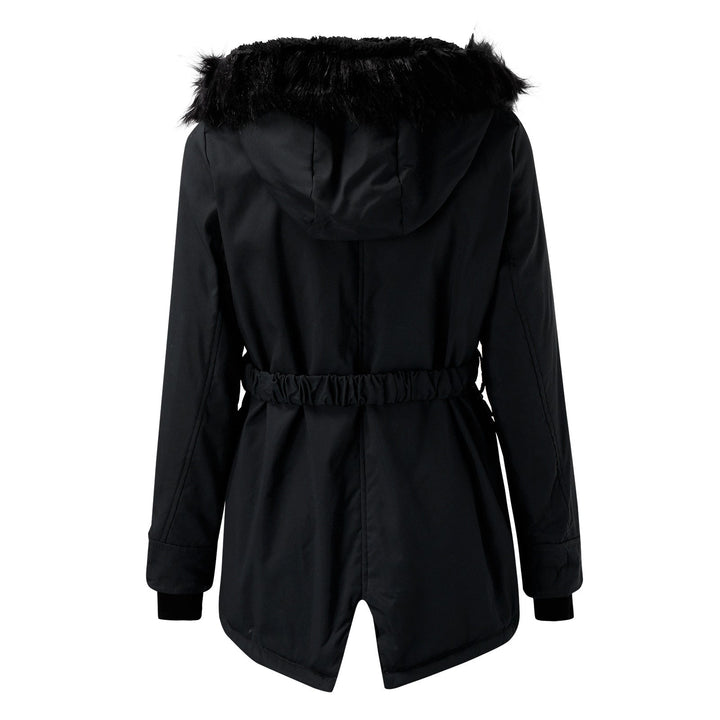 Women's Thick Parka Coat with Hood – Water-Repellent, Casual for Cold Weather