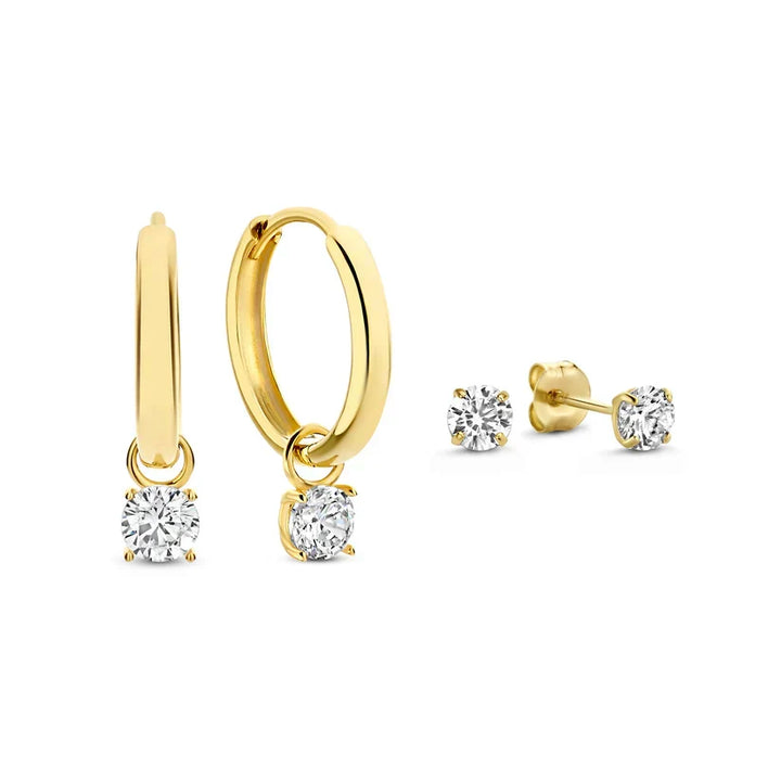 Set of gold earrings