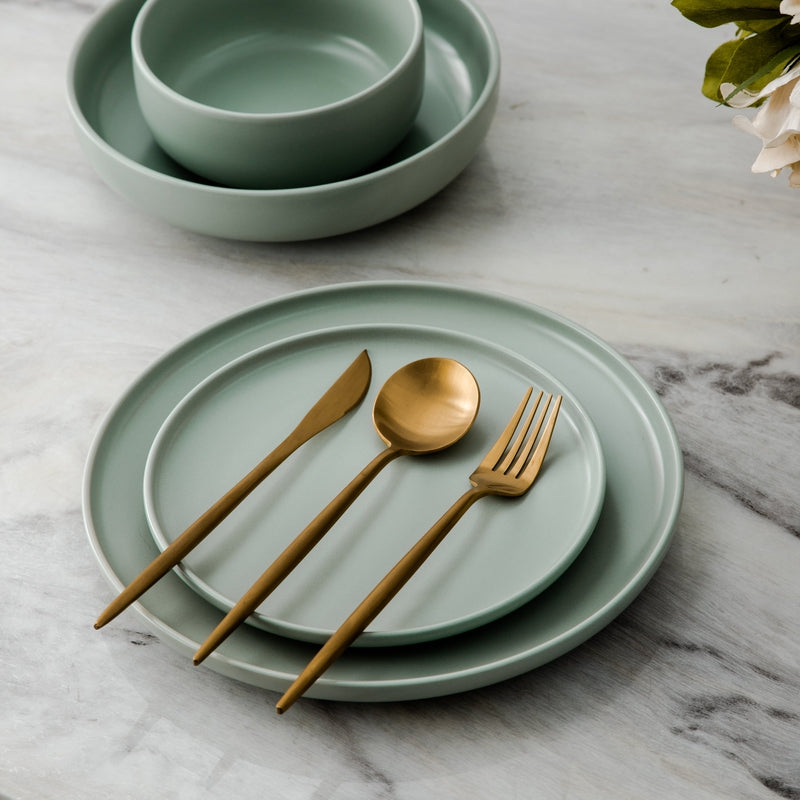 Luxe Stainless Steel Cutlery Set – Gold Design | 24 Pieces / 48 Pieces