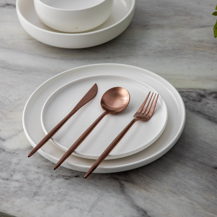 Luxe Stainless Steel Cutlery Set – Gold Design | 24 Pieces / 48 Pieces