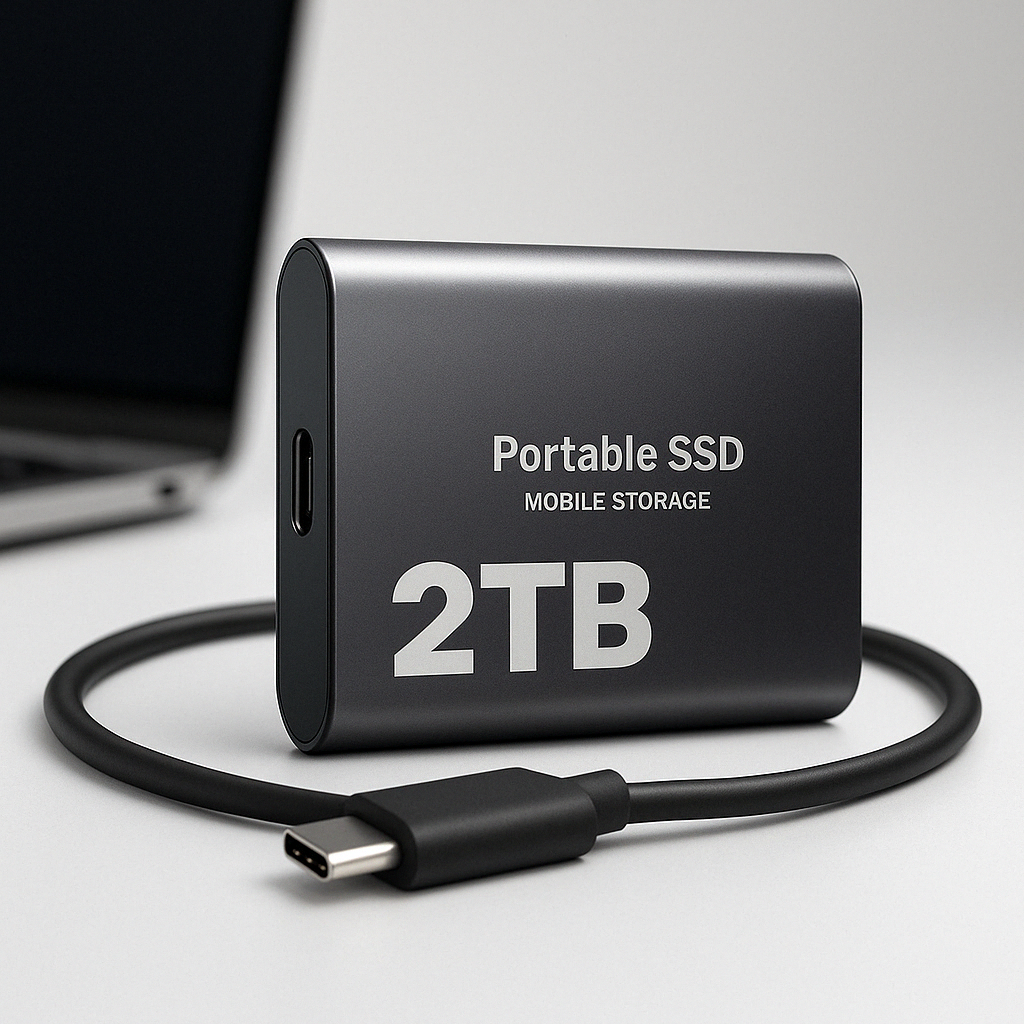 2TB External SSD for Fast File Storage & Transfer