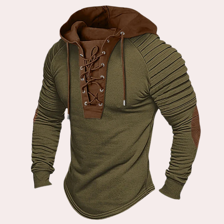 Men's Lace-Up Hooded Sweatshirt – Eliano