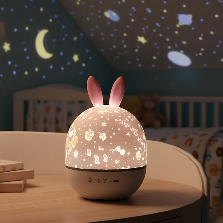 Children's room star projector plastic - Moonbunny