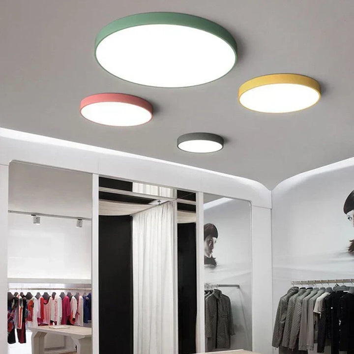 Round LED Ceiling Lamp with Metal Frame