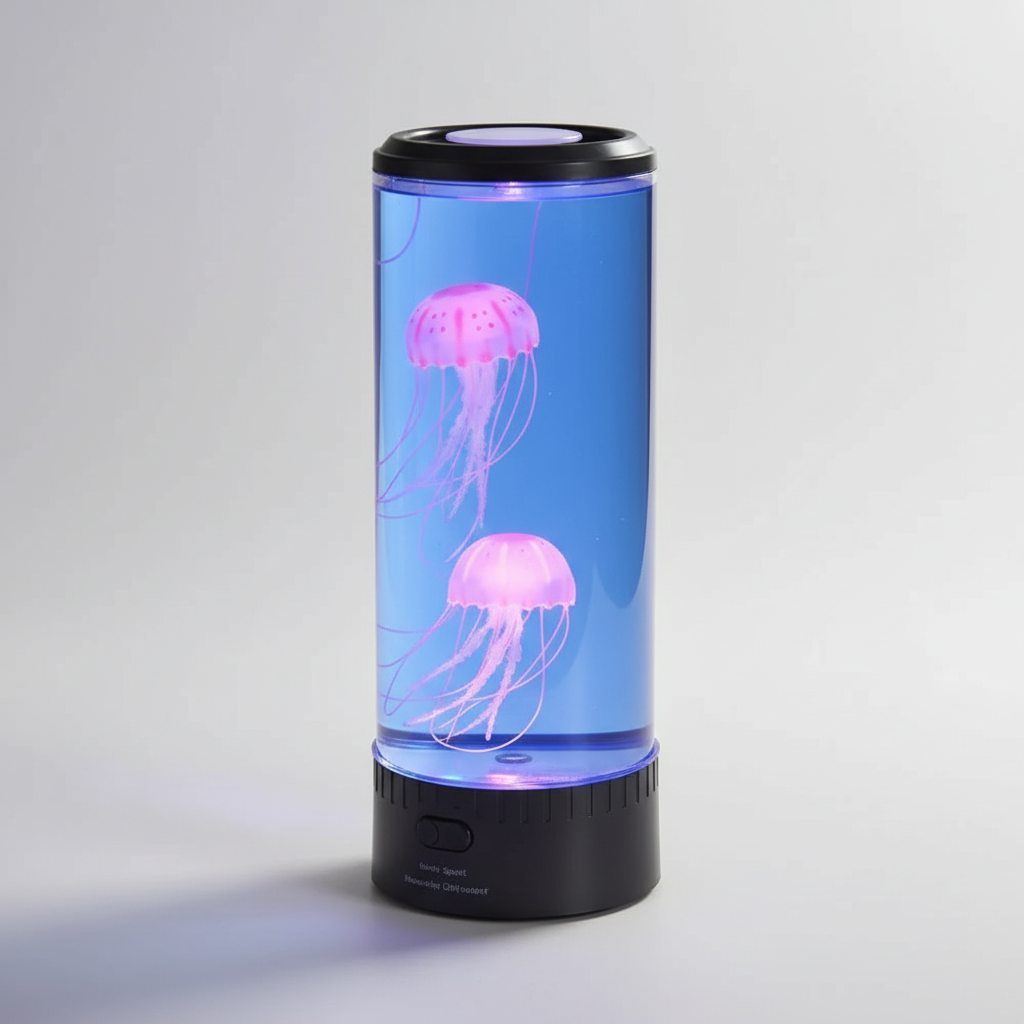 Cylindrical LED Jellyfish Lamp - Jellyglow