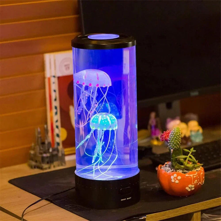 Cylindrical LED Jellyfish Lamp - Jellyglow