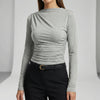 Pleat Detail Long Sleeve Top - Anastasia