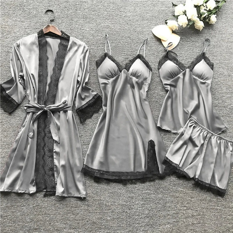 Luxurious Satin Pyjama Set – Luna