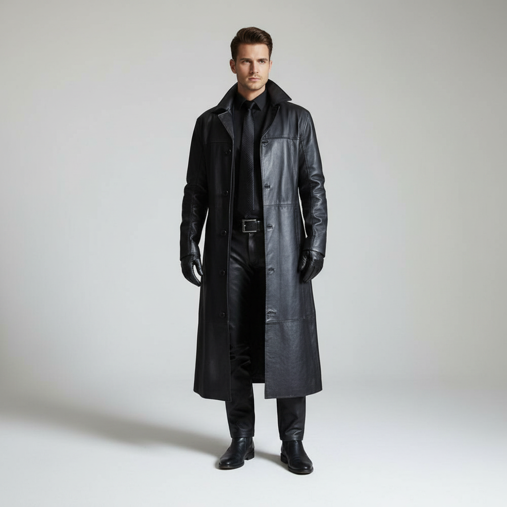 Long leather jacket - Anton