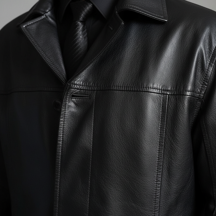Long leather jacket - Anton
