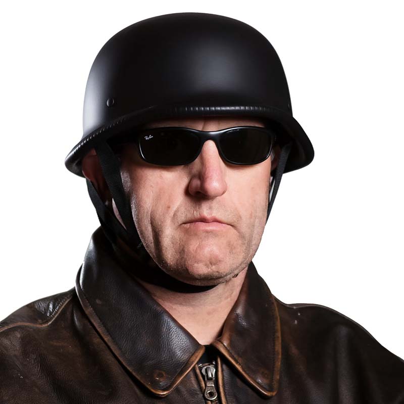 RidgeBolt Vintage Half-Face Helmet