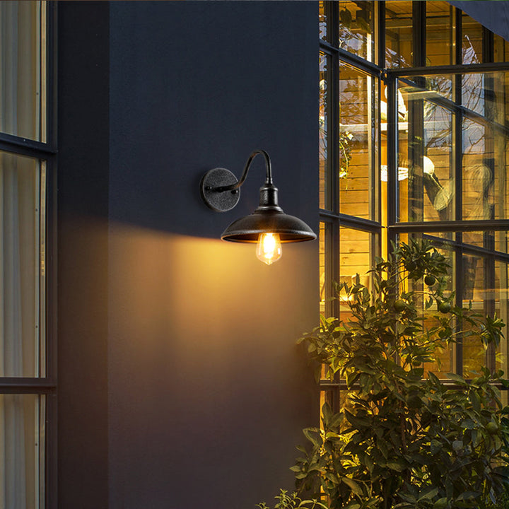 Vintage Industrial Iron Outdoor Wall Lamp LED 1 Light