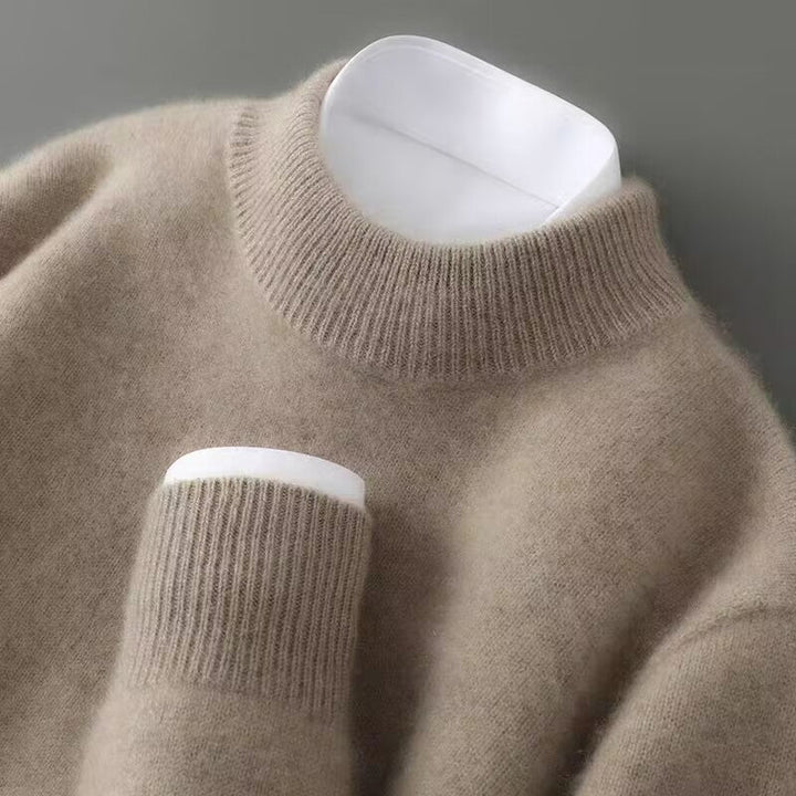 Elegant Women's Cashmere Polo Neck Jumper