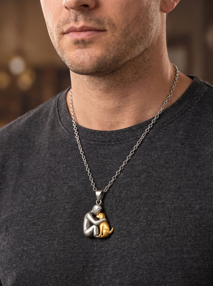 Elegant Pet Silhouette Pendant Necklace with Adjustable Chain