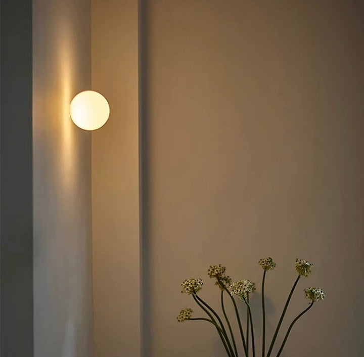 Modern Frosted Glass LED Globe Wall Light 1 Light