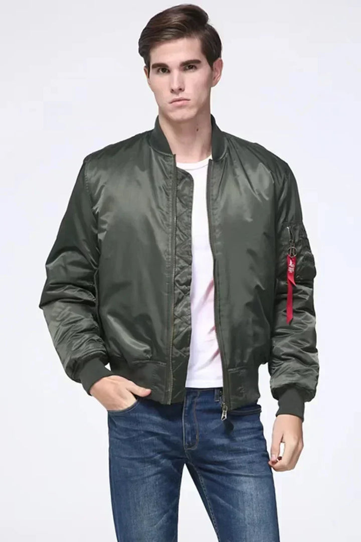 Unisex Premium Bomber Jacket with Zip - Alex