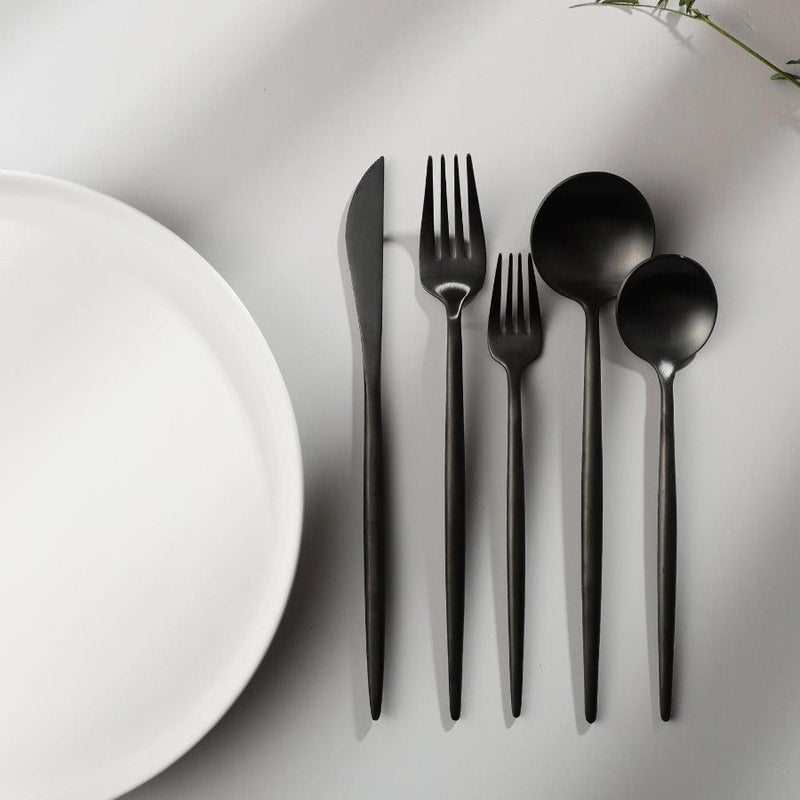 Luxe Stainless Steel Cutlery Set – Gold Design | 24 Pieces / 48 Pieces