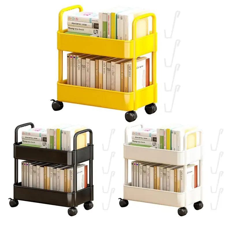 BookRacer – Mobile Book Trolley with 2 Shelves