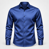 Men's Slim Fit Shirt – Satin Look with Stretch