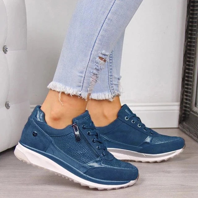 Women's Orthopaedic Running Trainers with Breathable Upper and Cushioned Sole