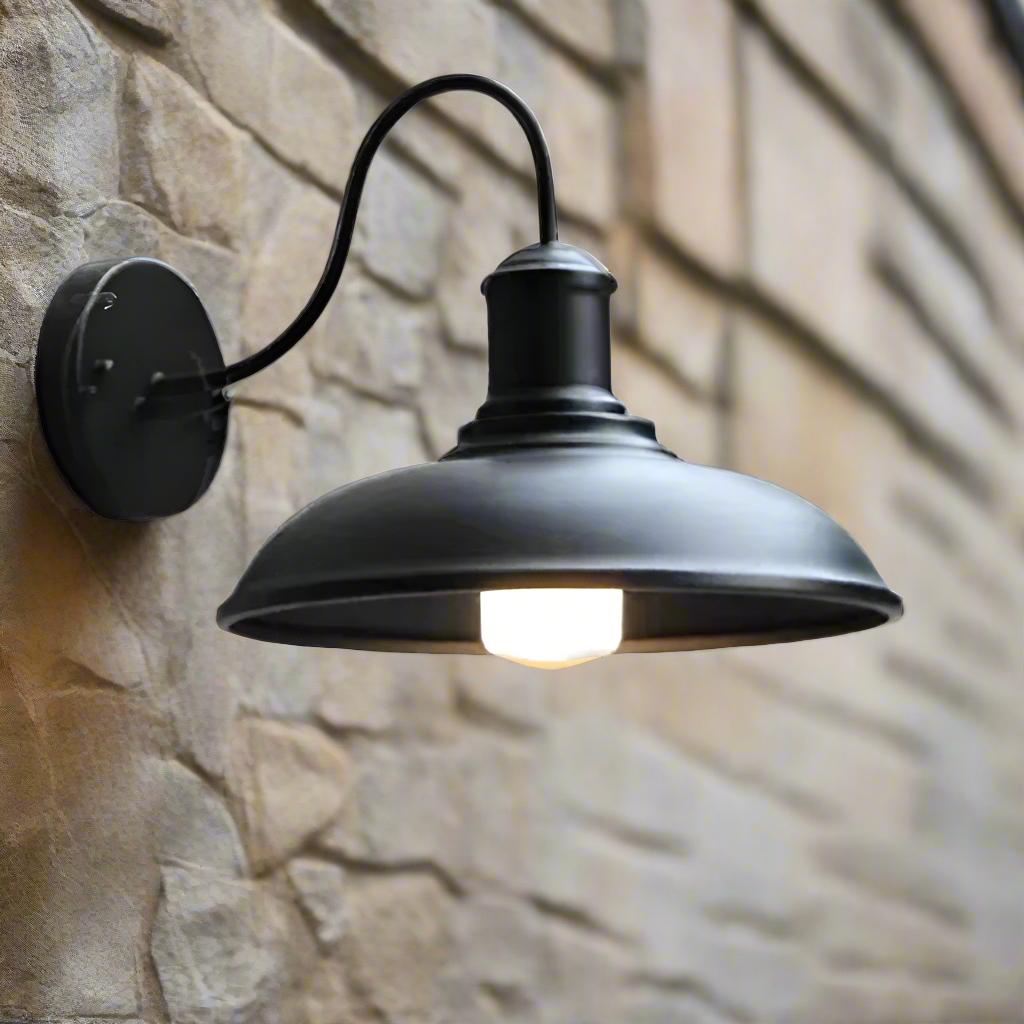 Vintage Industrial Iron Outdoor Wall Lamp LED 1 Light
