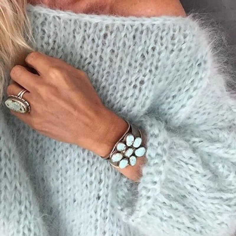 Oversized Crocheted Ladies Sweater – Freja