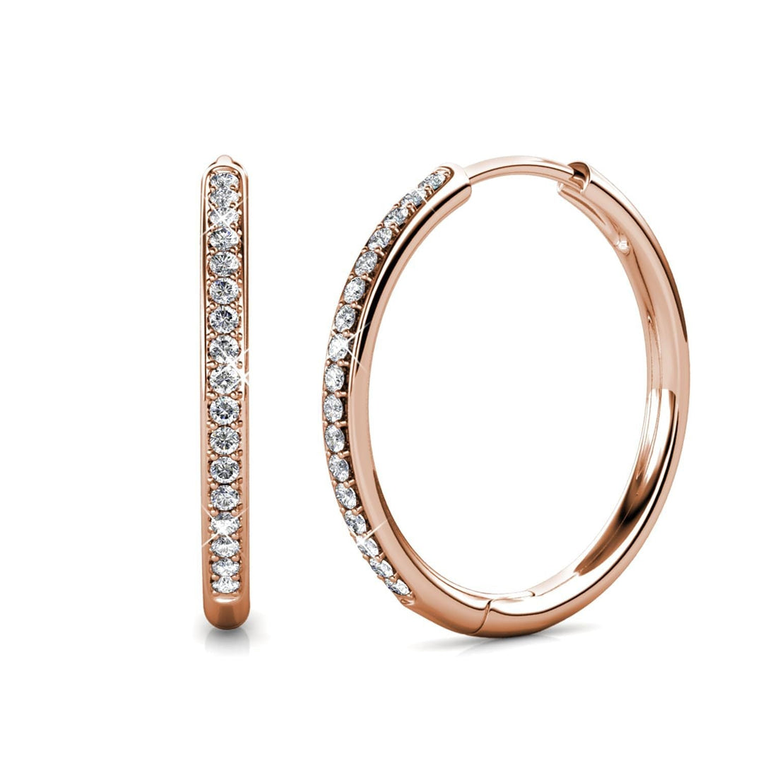 Elegant white gold earrings with subtle cubic zirconia details