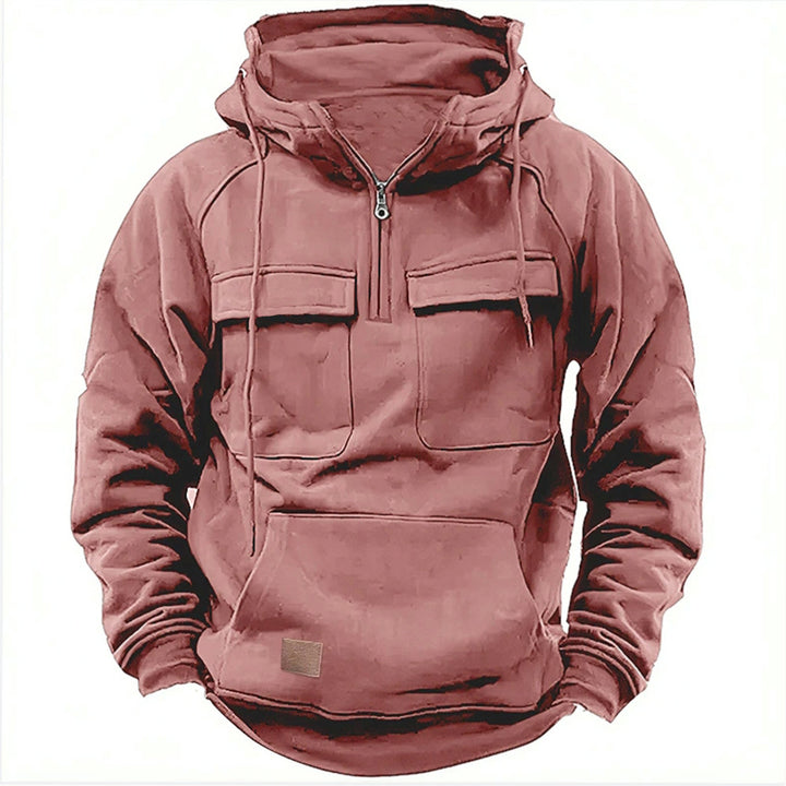 Men’s Half-Zip Hoodie with Chest Pockets