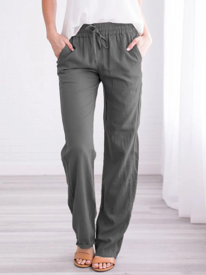 Airy Cotton-Linen Trousers for Women