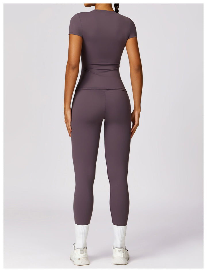 Gabriella - 2-Piece Shaping Gym Set with Short Sleeves