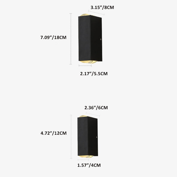 Modern Rectangular Waterproof LED Outdoor Wall Lamp