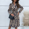 Stylish A-Line Dress with Tie