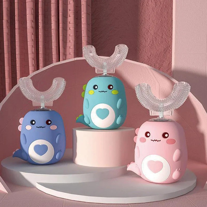 U-Shaped Kids' Sonic Toothbrush with Silicone Mouthpiece