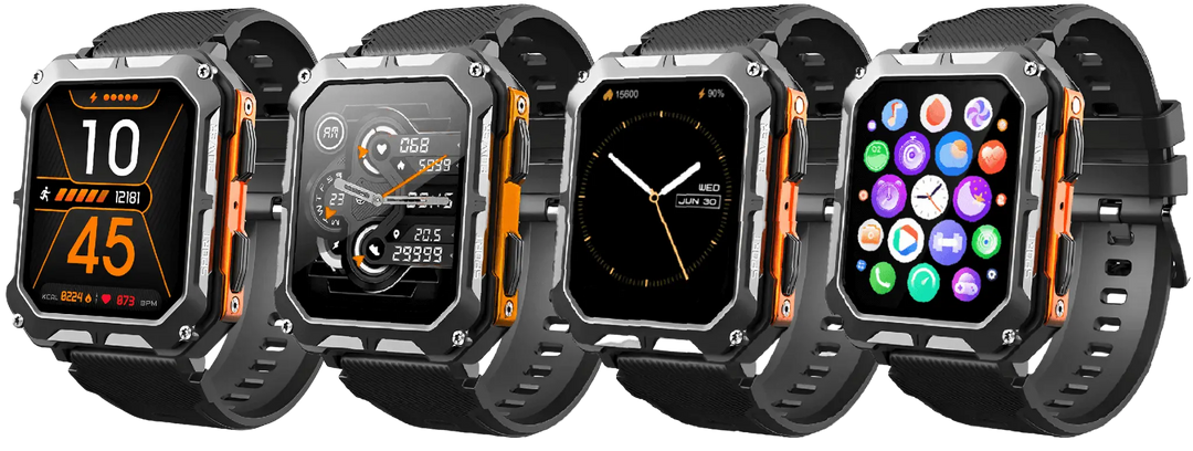 Rugged Smartwatch with Heart Rate Monitor & Pedometer - EnduranceX