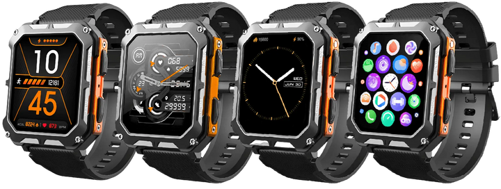 Rugged Smartwatch with Heart Rate Monitor & Pedometer - EnduranceX