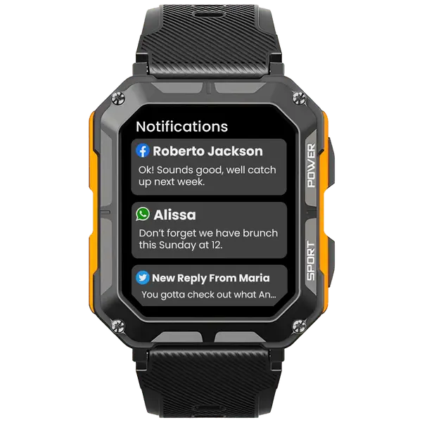 Rugged Smartwatch with Heart Rate Monitor & Pedometer - EnduranceX