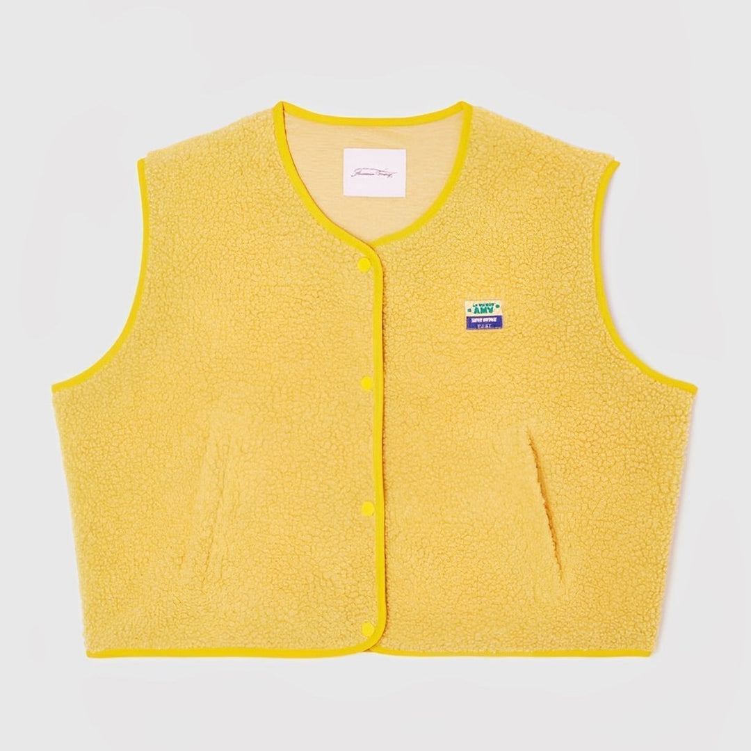 Sleeveless layering waistcoat with open front - Claudia