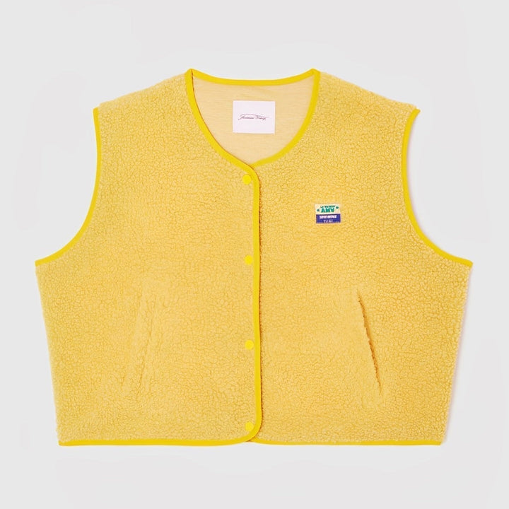 Sleeveless layering waistcoat with open front - Claudia