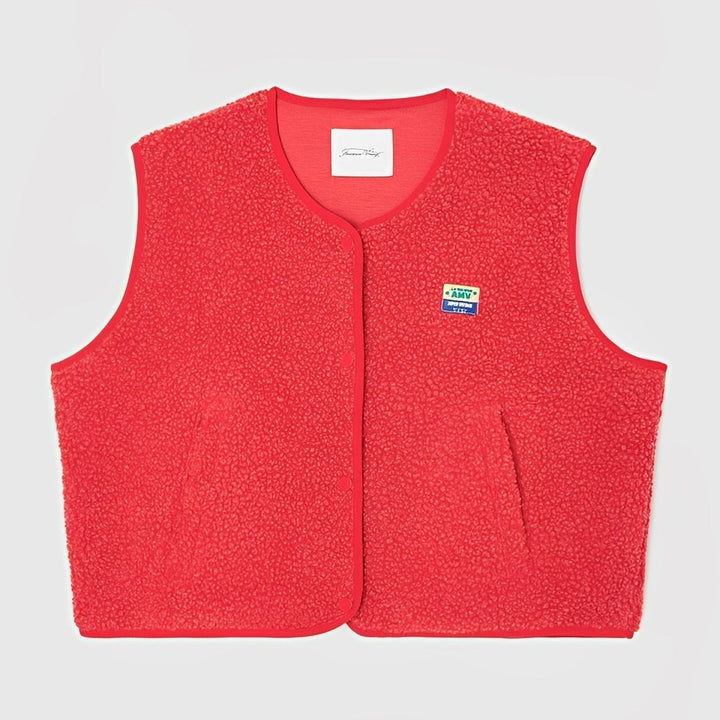 Sleeveless layering waistcoat with open front - Claudia