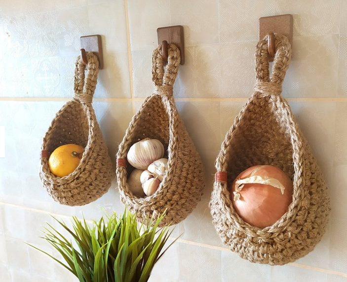 Hanging Cotton Yarn Wall Baskets – Nara