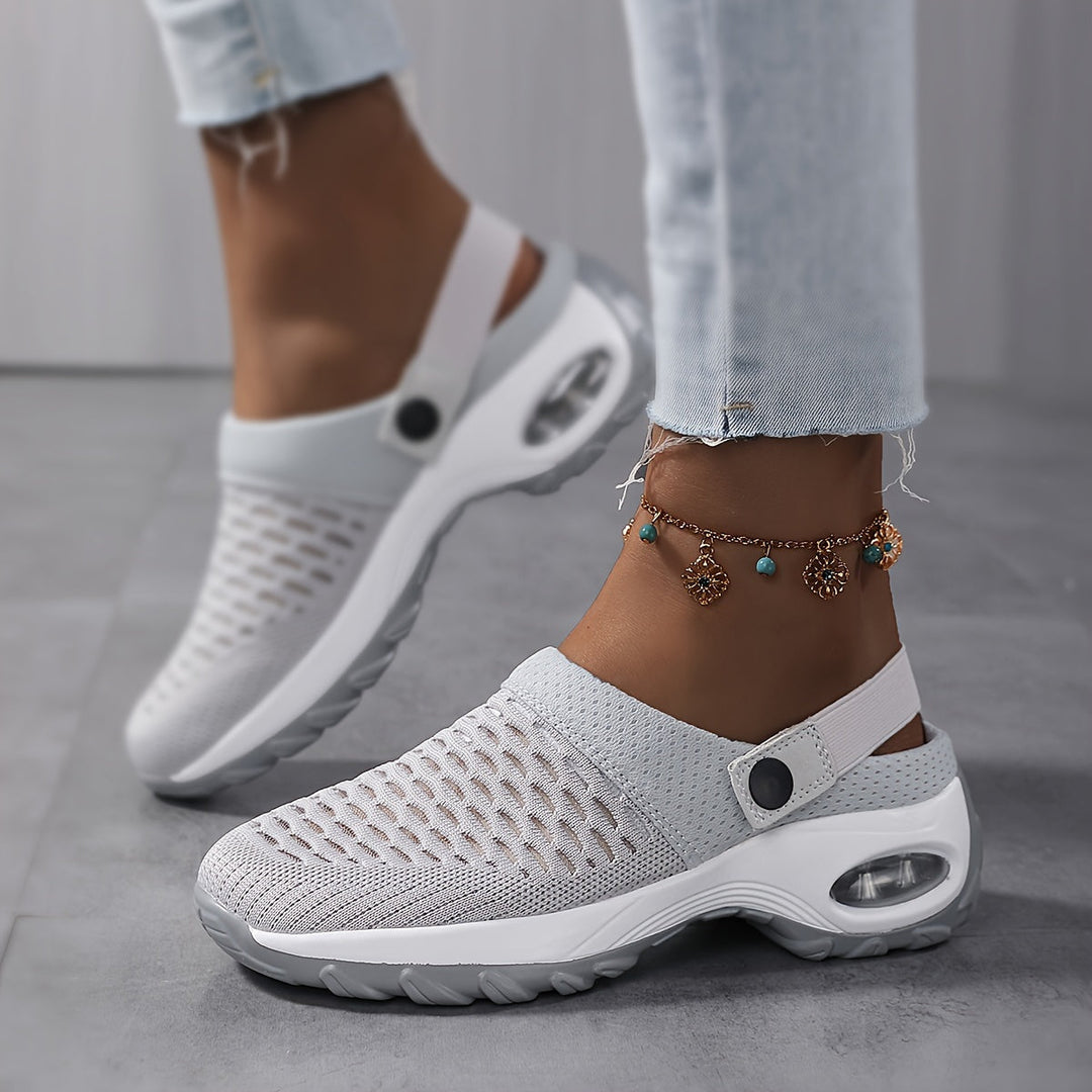 Orthopaedic Mesh Clogs for Women | Air-Cushion Support | Non-Slip Slip-Ons