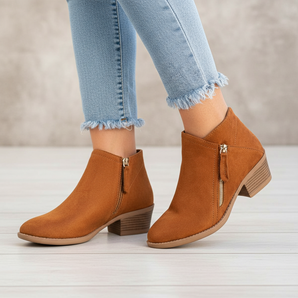Orthopaedic Leather Ankle Boots - Leah