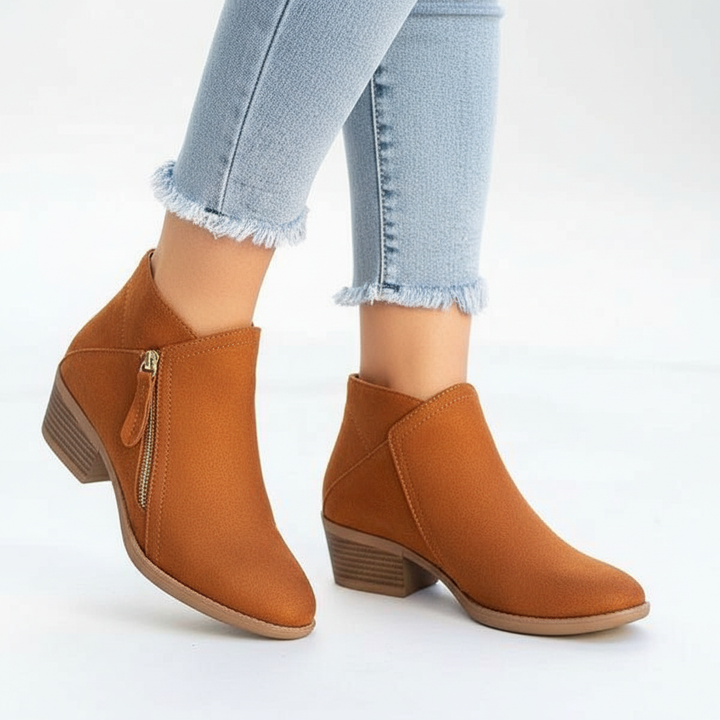 Orthopaedic Leather Ankle Boots - Leah
