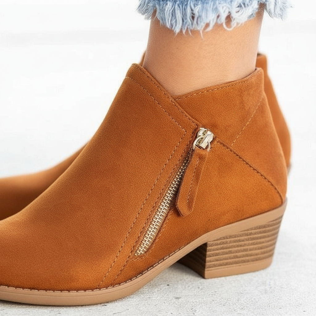 Orthopaedic Leather Ankle Boots - Leah